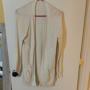 Maurices Cream Open-Front Cardigan